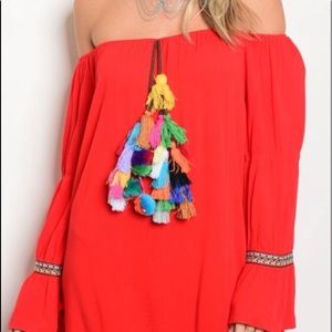 Red Boho tunic/dress